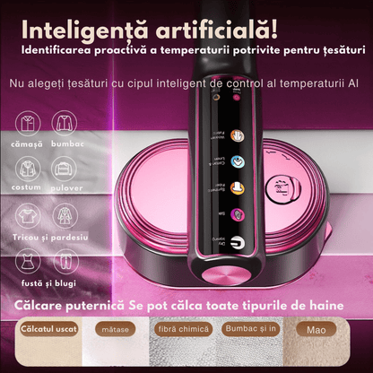 JOLIE | Steamer Portabil Profesional – Aparat de Calcat cu Abur 2 in 1, Afisaj Digital, Putere 1200W - My Jolie