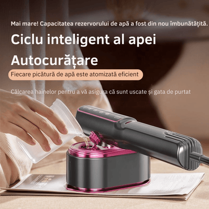 JOLIE | Steamer Portabil Profesional – Aparat de Calcat cu Abur 2 in 1, Afisaj Digital, Putere 1200W - My Jolie